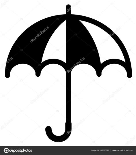 Simple Black And White Umbrella Icon Stock Vector Image By ©lubo