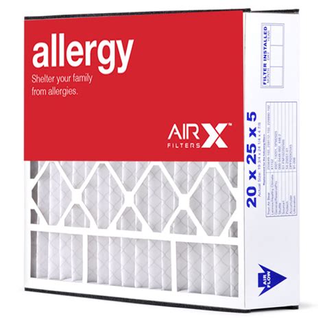 20x25x5 Airx Allergy Skuttle 000 0448 002 Replacement Air Filter Merv