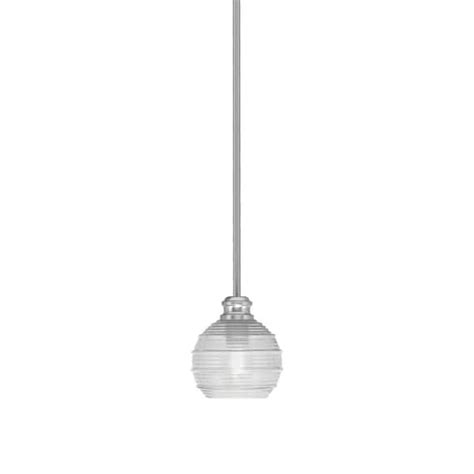 Albany 60 Watt 1 Light Brushed Nickel Pendant Mini Pendant Light Clear