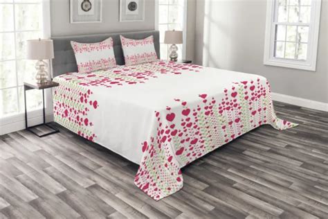 L Amour Couvre Lit Coeur Feuilles Fleurs Eur Picclick Fr