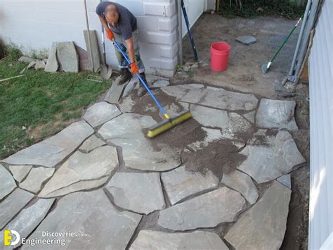 How To Install Flagstone Patio Engineering Discoveries Flagstone