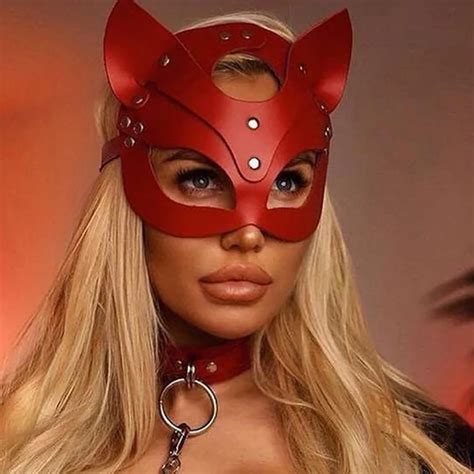 Sexy Leather Mask Bdsm Bondage Half Face Fancy Masks Sex Toys For Women