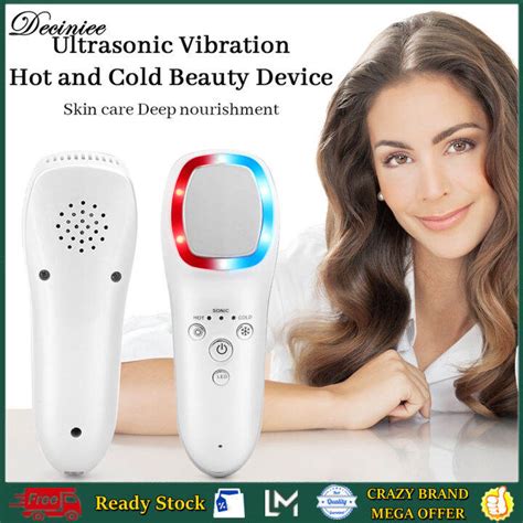 Ultrasonic Cryotherapy Machine Led Hot Cold Hammer Facial Liftingvibration Massager Face Body