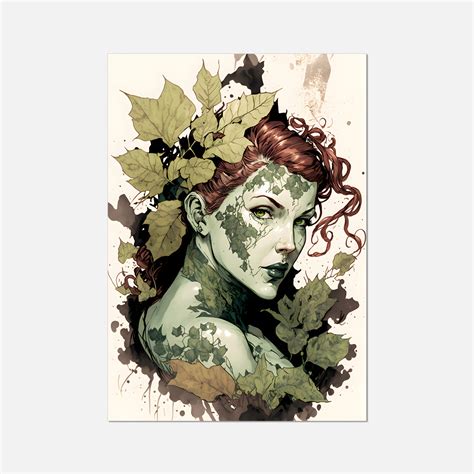 Poison Ivy Art Print Comic Book Poster Wall Art Various Sizes Etsy