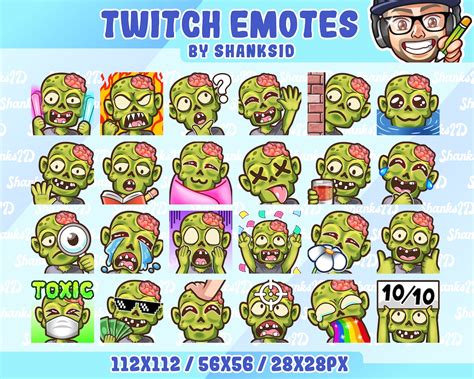 24x Twitch Emotes / Zombie - Etsy