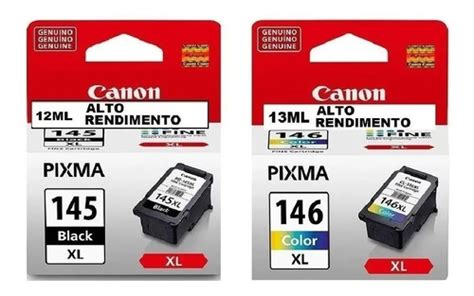 Kit Cartucho Canon Pg145xl 146xl Mg2410 Mg2510 Mg2910 Mg3010