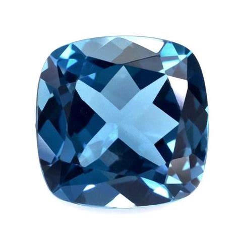 Swiss Blue Topaz Cushion 6 ct VVS - Amber International