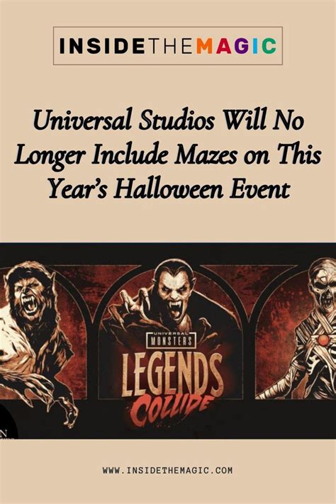 Universal Studios Will No Longer Include Mazes on This Year's Halloween Event - Inside the Magic ...