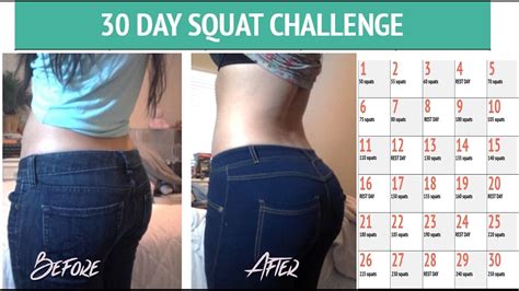 30 Day Squat Challenge Before And After Pictures Instagram