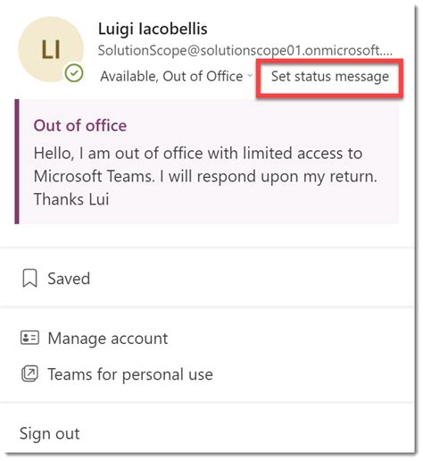 How To Turn Off Out Of Office In Microsoft Teams