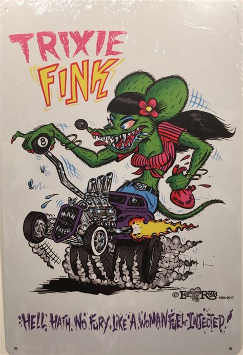 Trixie Aluminum Sign X Ed Roth S Rat Fink