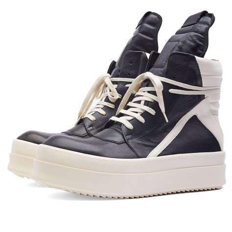 Rick Owens Bumper Geobasket Sneakers Black Milk END KR