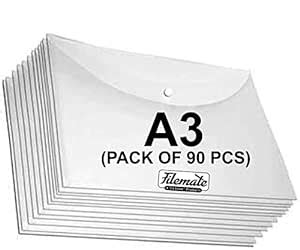 Filemate A3 Size My Clear Bag Pack Of 90 Pcs Size 13 X 18 Inch