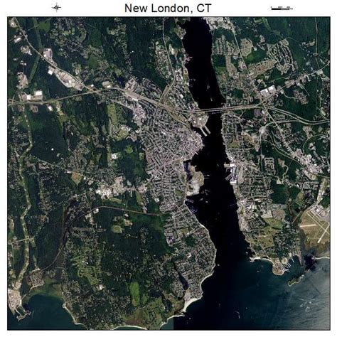 Aerial Photography Map of New London, CT Connecticut