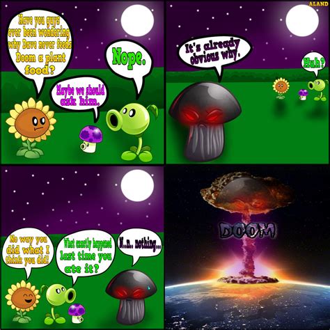 Plants Vs Zombies Comic Doomshroom And Plantfood By Aland420 On