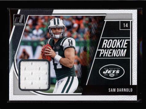 Sam Darnold Donruss Rookie Phenom Used Worn Jersey Ax Ebay