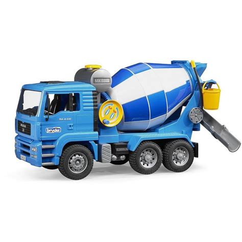 Bruder MAN Cement Mixer with Realistic Turning Mixing Barrel | Cement ...