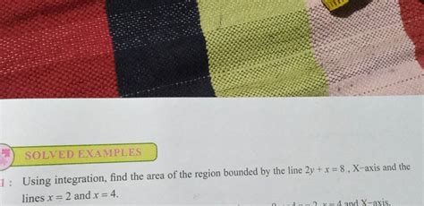 SOLVED EXAMPLES 1 Using Integration Find The Area Of The Region Bounded