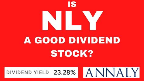 Is NLY Annaly Capital A Good Dividend Stock 23 Yield YouTube