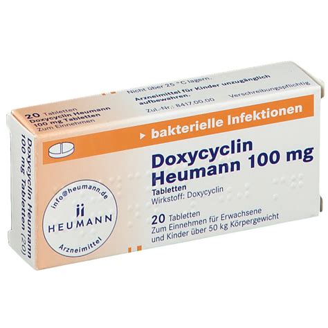 Doxycyclin Heumann Mg St Mit Dem E Rezept Kaufen Shop Apotheke