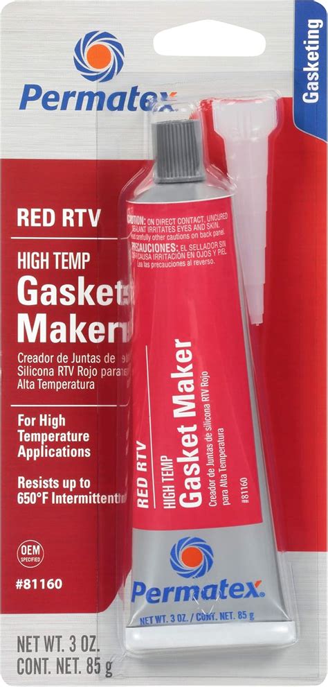 Permatex High Temp Red Rtv Silicone Gasket Oz Amazon Ca