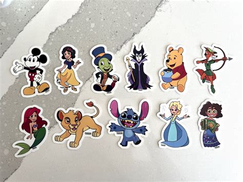 Disney Character Stickers - Etsy