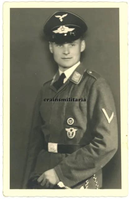 ORIG FOTO AK Portrait Luftwaffe Pilot mit Flugzeugführer