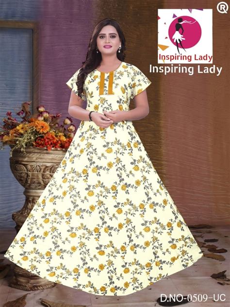 Rayon Fabric NightGown at ₹ 1095/piece | Surat | ID: 21635821930