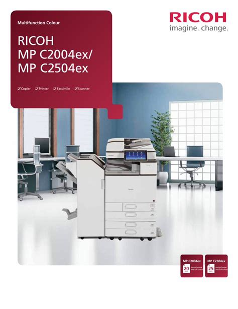 Pdf Multifunction Colour Ricoh Mp C Ex Mp C Ex Ricoh Mp