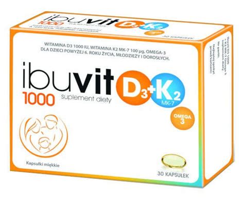 Ibuvit D3 1000 K2 MK 7 Omega 3 x 30 kapsułek cena opinie