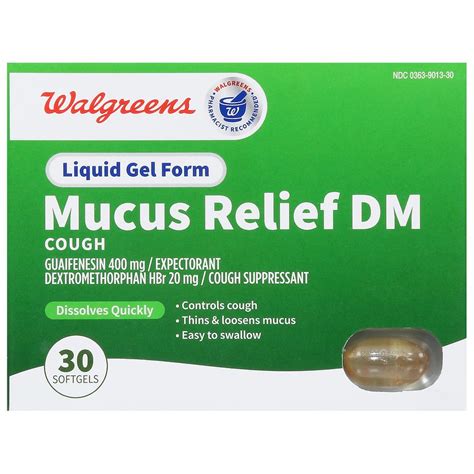 Walgreens Mucus Relief DM Softgels Walgreens