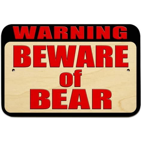 Warning Beware of Bear Sign - Walmart.com - Walmart.com