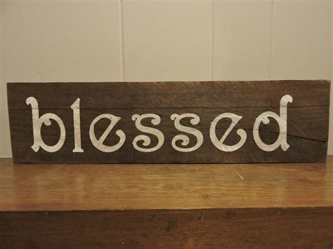 Blessed Sign Blessed Wood Sign Rustic Wood Sign Pallet