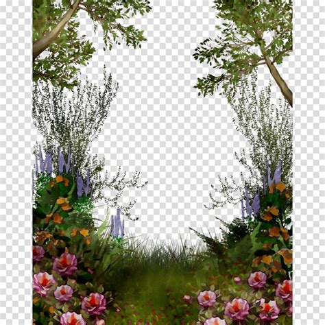 Floral Frame Garden Design And Botanical Illustration Hd Png Png All