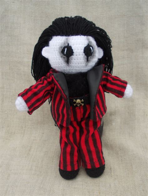 Alice Cooper Crochet Doll Horror Doll Portrait Doll Gothic