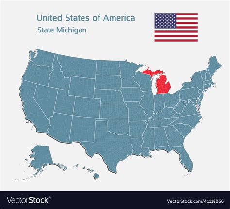 Map Of United States Michigan Dorisa Josephina