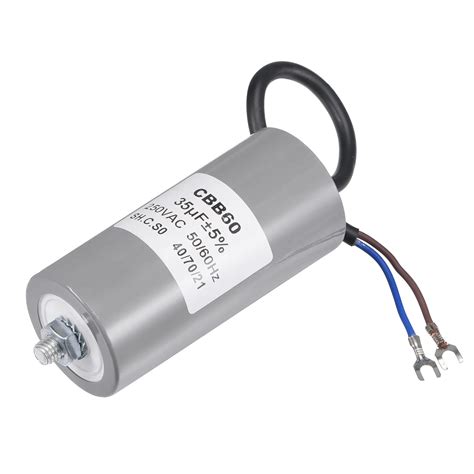 Meccanixity Cbb60 Run Capacitor 35uf 250v Ac 2 Wires 5060hz Cylinder