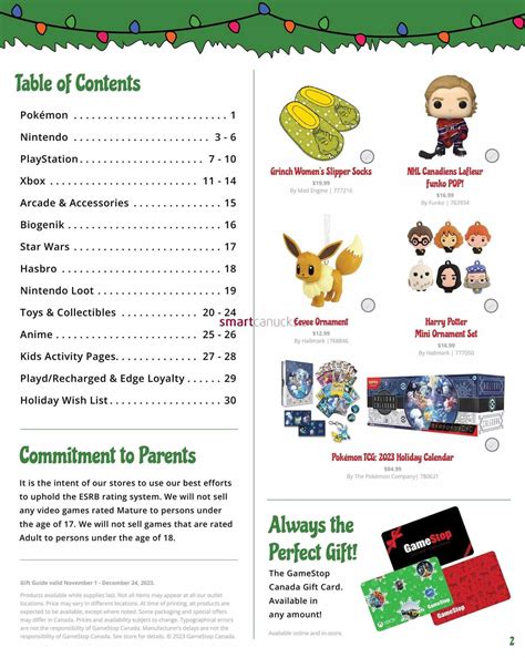 GameStop Holiday Gift Guide November 1 to December 24