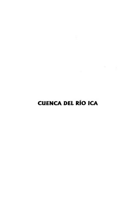 Pdf Cuenca Del Rio Ica Cepes Org Pecepes Org Pe Diagnostico