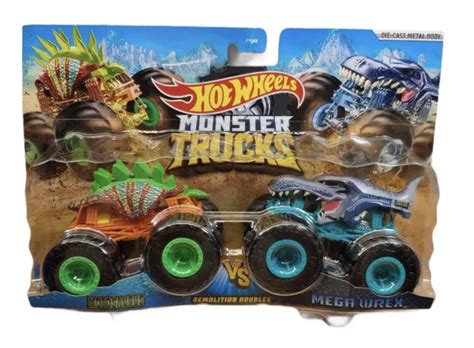 HOT WHEELS MONSTER Trucks Demolition Doppie Motosaurus Vs Mega Wrex EUR 17 42 PicClick IT