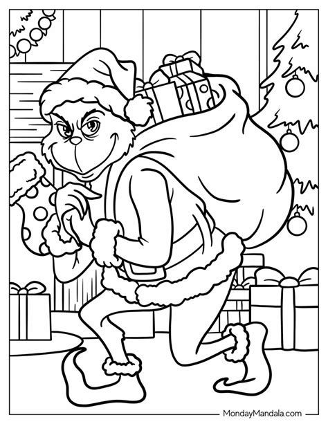 grinch coloring pages printable free 6