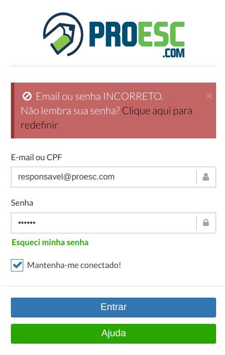 Proesc Professor Entrar - Não consigo entrar/logar no sistema, o que fazer? – Proesc