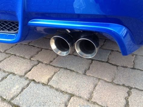 Nameless Performance Muffler Delete Double Wall Polished Tips Subaru