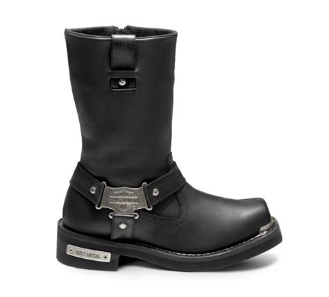 Men S Charlesfort Leather Riding Boots Black Black Harley