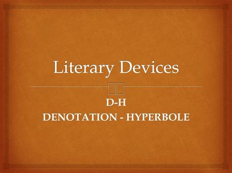 Ppt Literary Devices Powerpoint Presentation Free Download Id8792242