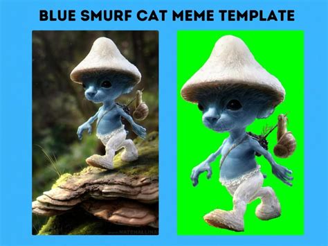 Blue Smurf Cat Meme Template Meme Download