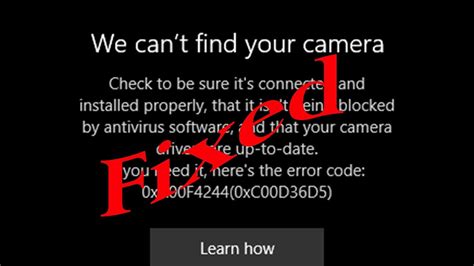 We Can T Find Your Camera 0xA00F4244 0xC00D36D5 In Windows 10 How To