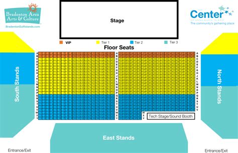 Copy of Civic Center seating Chart with GA Tiers - The Center of Anna ...