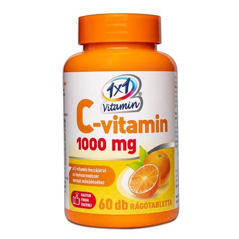 1x1 Vitamin C vitamin 1000 mg narancs ízű rágótabletta 60db