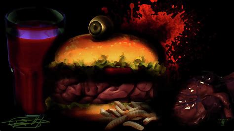 Zombie Burger Digital Art By Raychelle Edwards